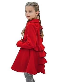 Amazon.com: Scarlet Darkness Girl Blend Coat Ruffle Back